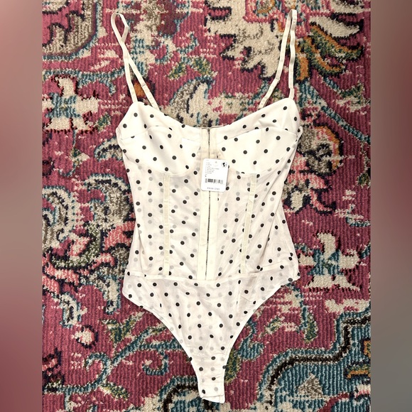 Free People Tops - NWT Free People white dot combo body suit size S